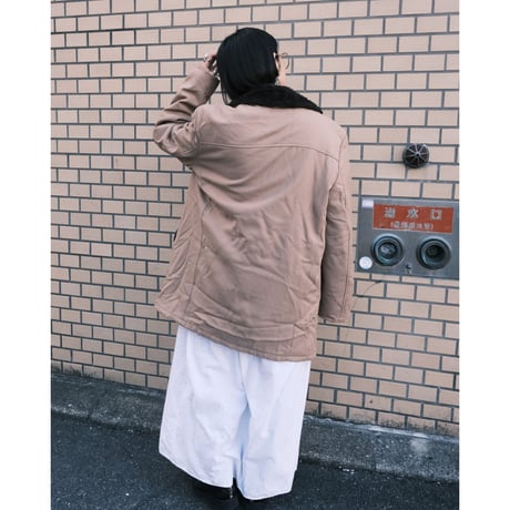 cotton × boa coat