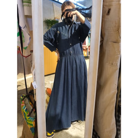 western denim dress with concho