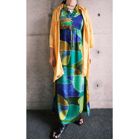 S/S silk shirt / "yellow"