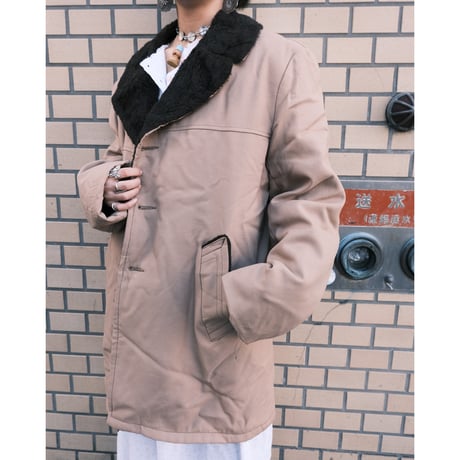 cotton × boa coat