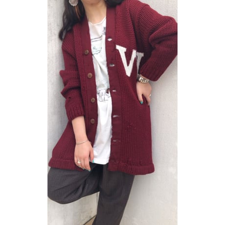 50s〜 unknown / lettered  cardigan