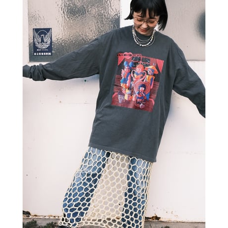 "ハート争奪戦❣️" / LS tee 【black】