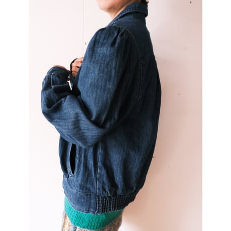 puff sleeve denim jacket