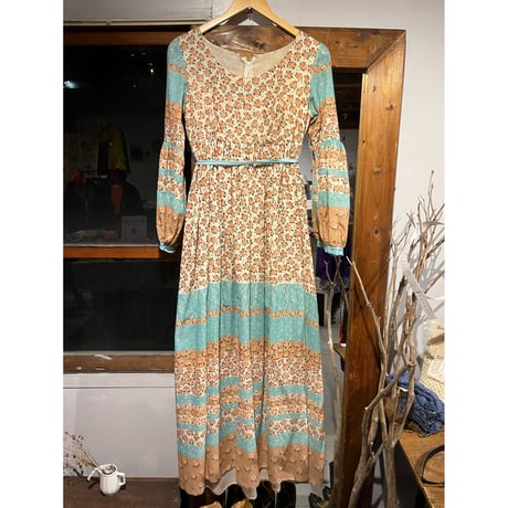 60-70s vintage flower dress