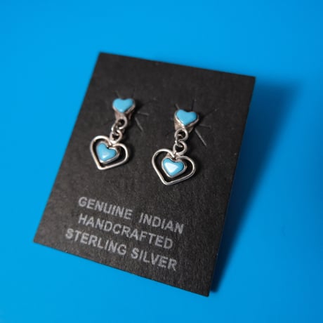 ZUNI / heart turquoise pierce