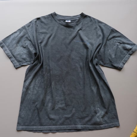 over dye back lettered tee shirts