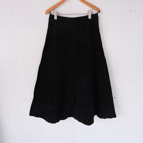 Pamela McCoy / leather flare skirt