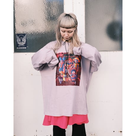 "ハート争奪戦❣️" / LS tee 【purple】
