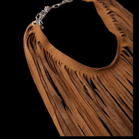 eski. remake / fringe leather necklace /  "plain"