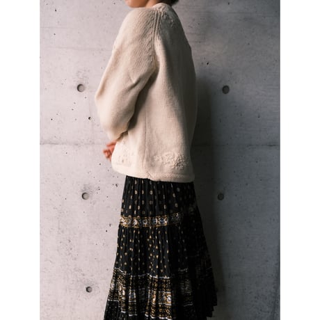 〜70s embroidery knit cardigan