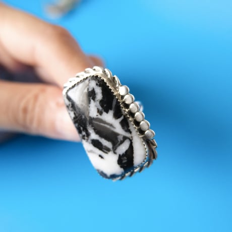 navajo / "zebra jasper" ring