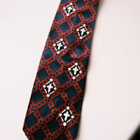 "繕う" collaboration beads embroidery necktie "cross × argyle"