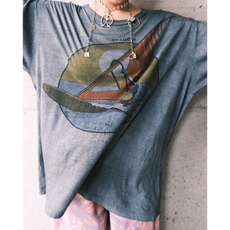 over dye tee / black