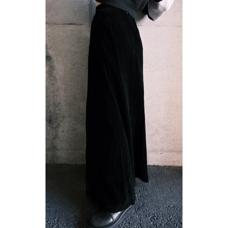 〜70s velour long flare skirt