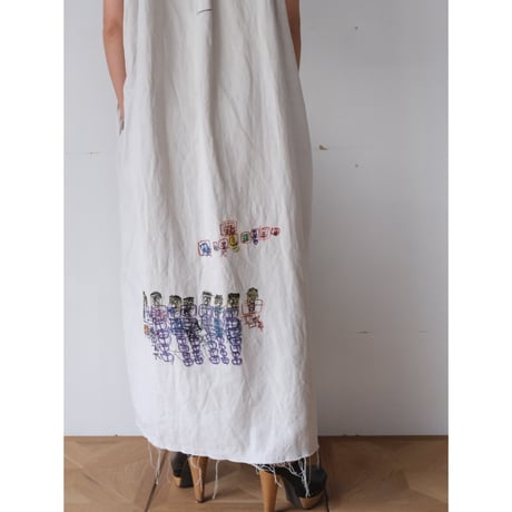 eski. × 画楽 / original linen dress