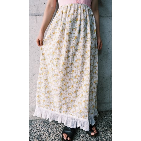 70s flower dress ※as is