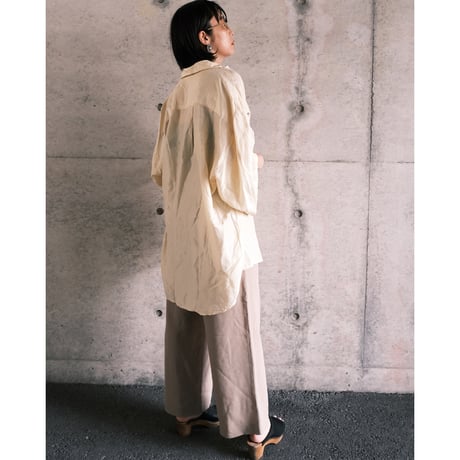 S/S silk shirt / "ivory"