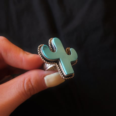 navajo "Melvin Francis" cactus ring