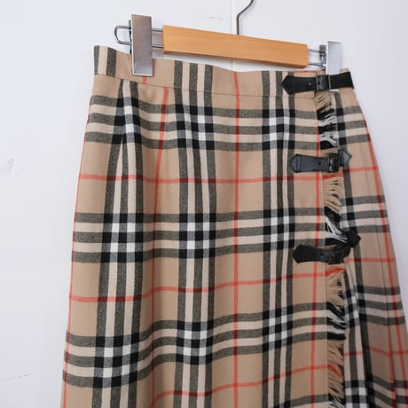 Burberrys / wool check skirt
