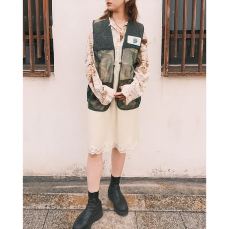 eski. remake / "dog" mesh camo vest