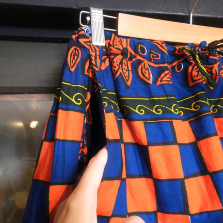 African batik pants / bag motif