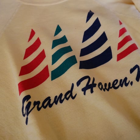〜80s / print sweat "yacht"