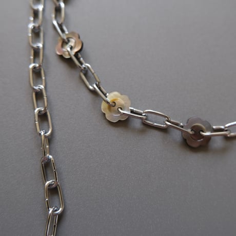 eski. original shell chain necklace "feather"