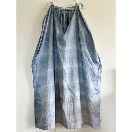 eski.  original dress / overdye × hand paint "gradation"