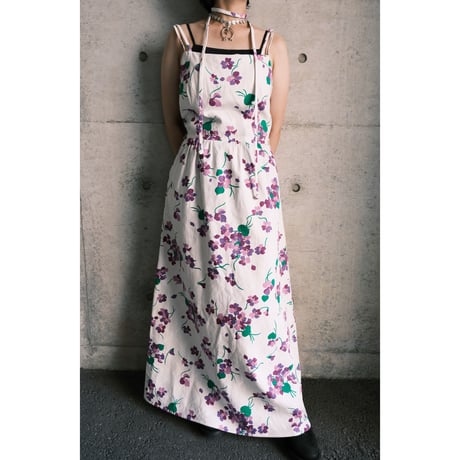 〜70s vintage / floral cami dress