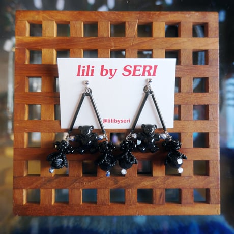 lili by SERI / zoo series "triangle bear"/ black