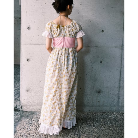 70s flower dress ※as is