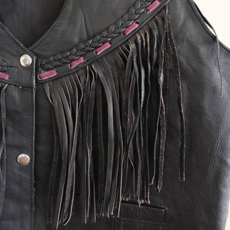 leather vest with fringe