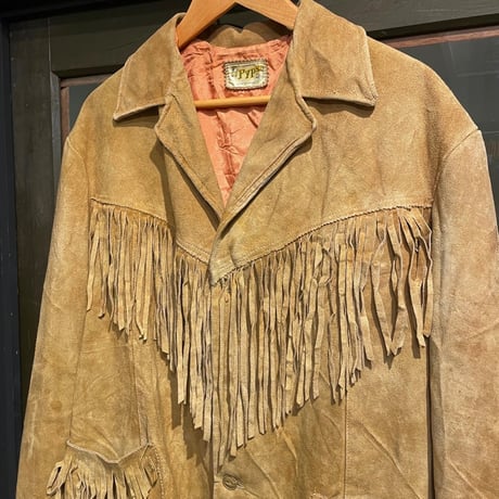 〜70s leather jacket with fringe