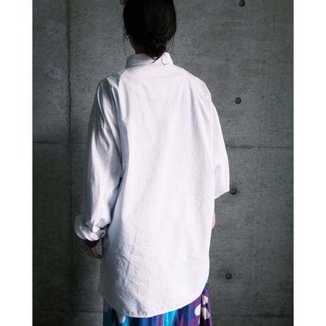 "hatome" design shirt / white