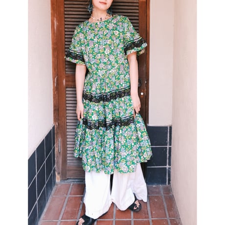 50-60s vintage / "Faye Creations" tiered dress
