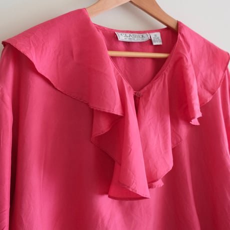 silk frill blouse