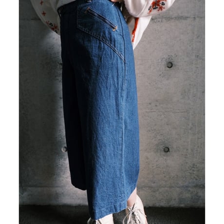70s gaucho denim pants