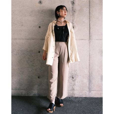 S/S silk shirt / "ivory"