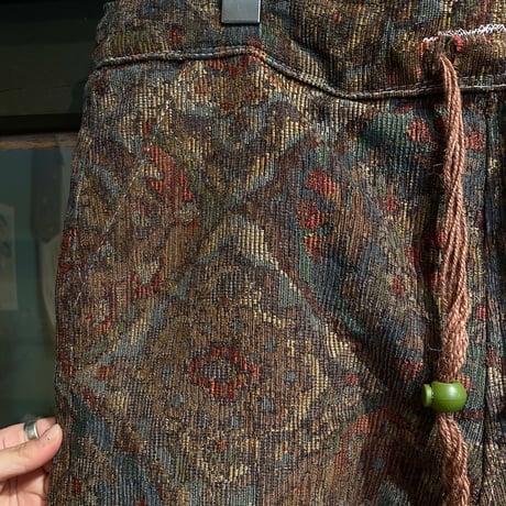 jacquard drawstring pants