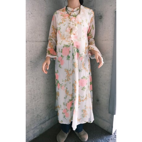 flower sheer dress