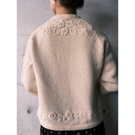 〜70s embroidery knit cardigan