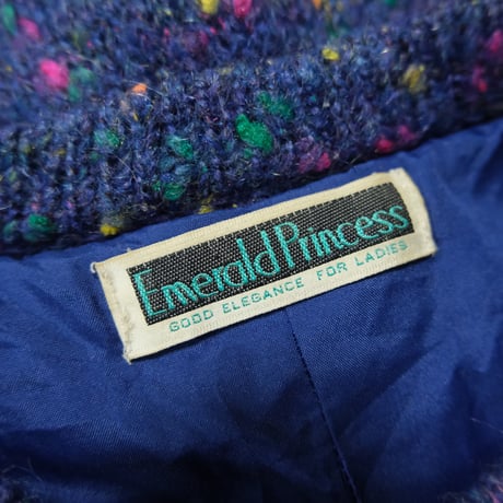colorful nep knit cardigan
