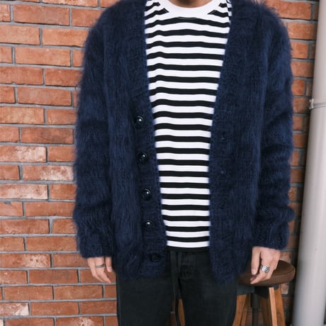 "BAA COSTUME MFG." / king  mohair  sweater / navy