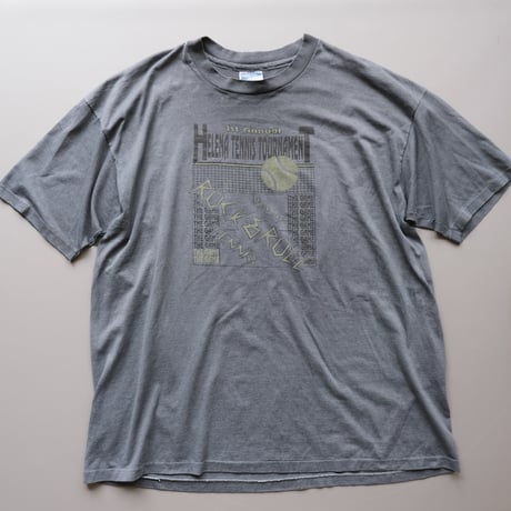 over dye tee "tennis" / black