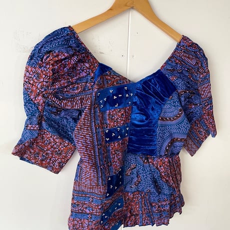 African batik tops with rhinestones