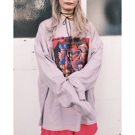 "ハート争奪戦❣️" / LS tee 【purple】