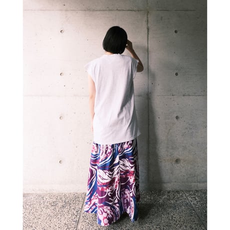 70s Hawaiian designed dress “purple×blue”