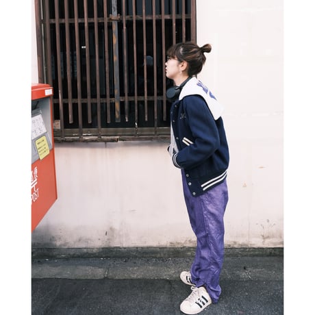 nylon pants / purple