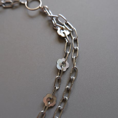 eski. original shell chain necklace "feather"