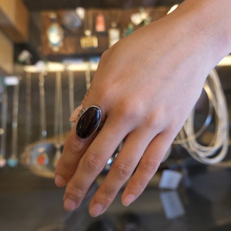indian jewely / petrified wood ring